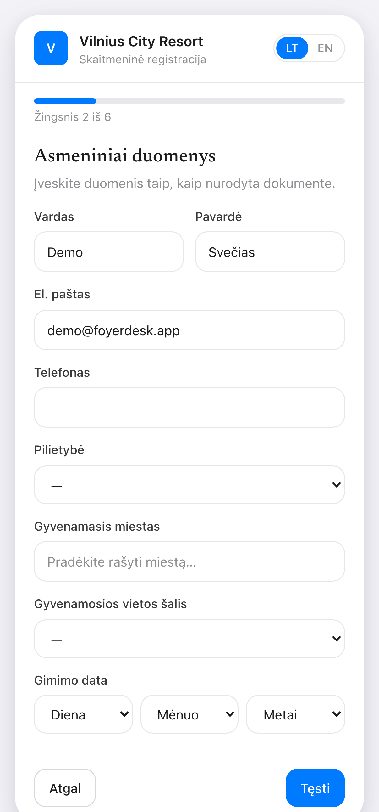 Svečio forma